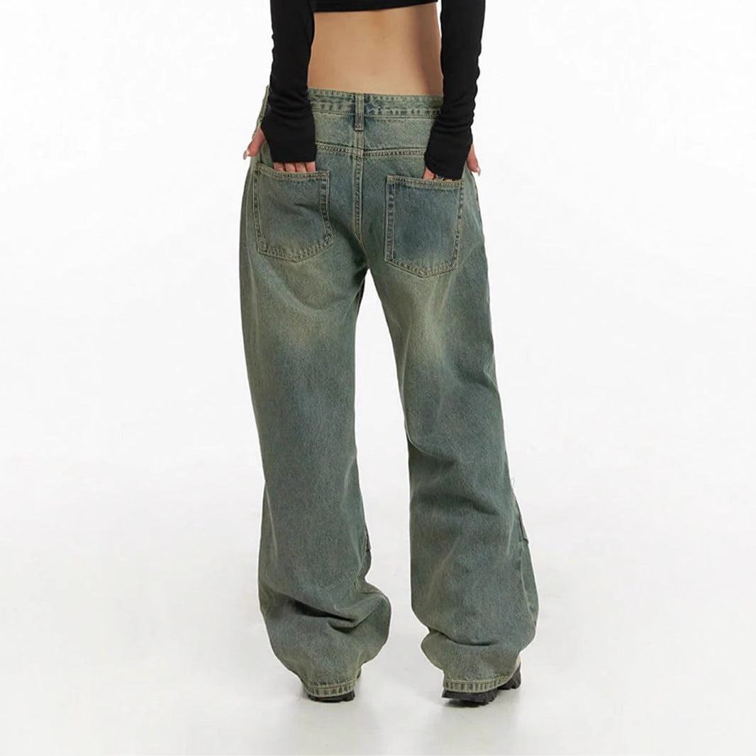 Women's High-Waisted Wide-Leg Baggy Jeans