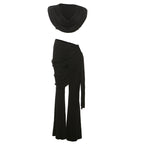 Elegant Jumpsuit Set with Draping and Slim Leg