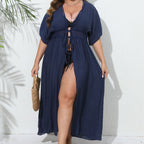 Women's Airy Beach Kimono with Crochet Details