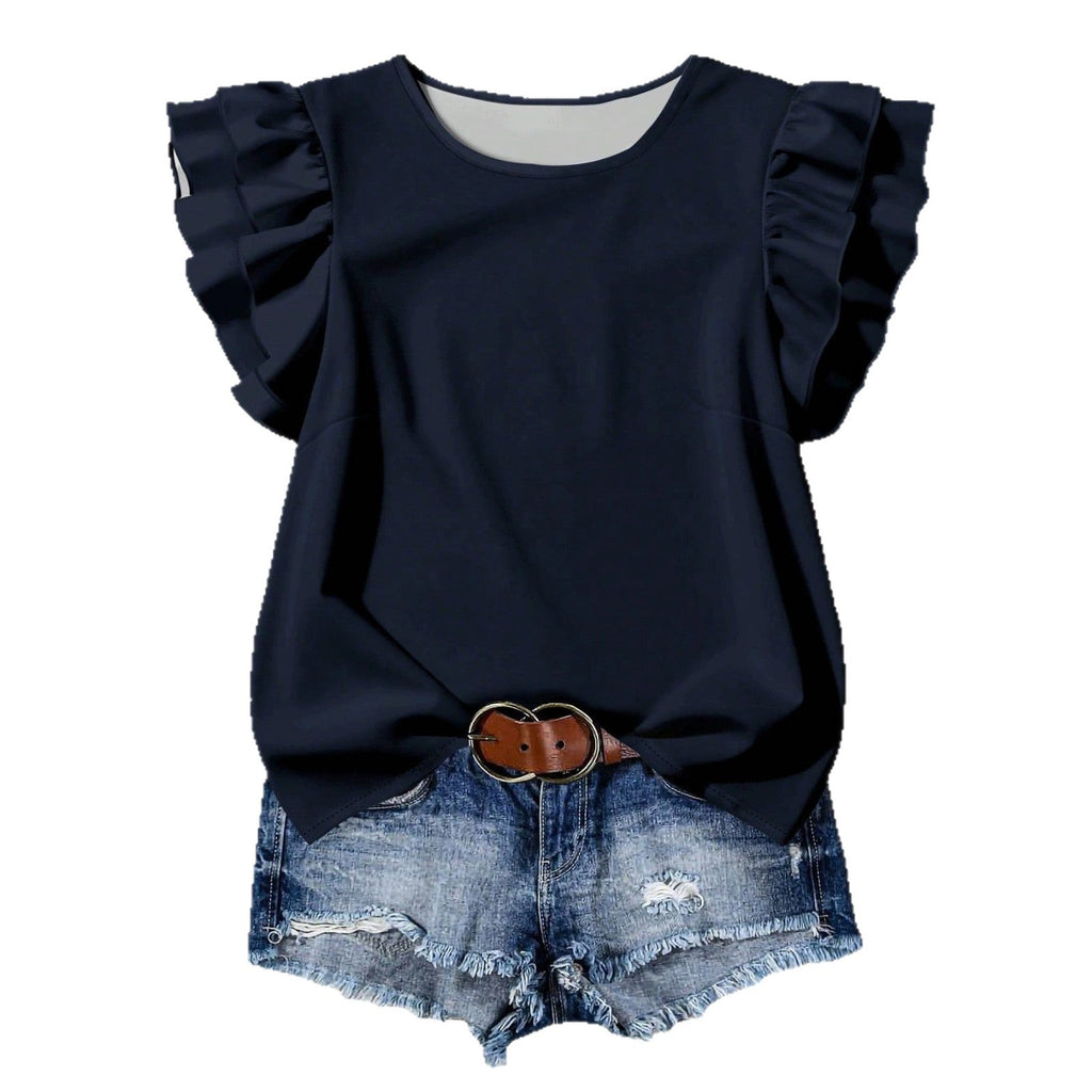 Elegant Women's Blouse with Ruffle Details