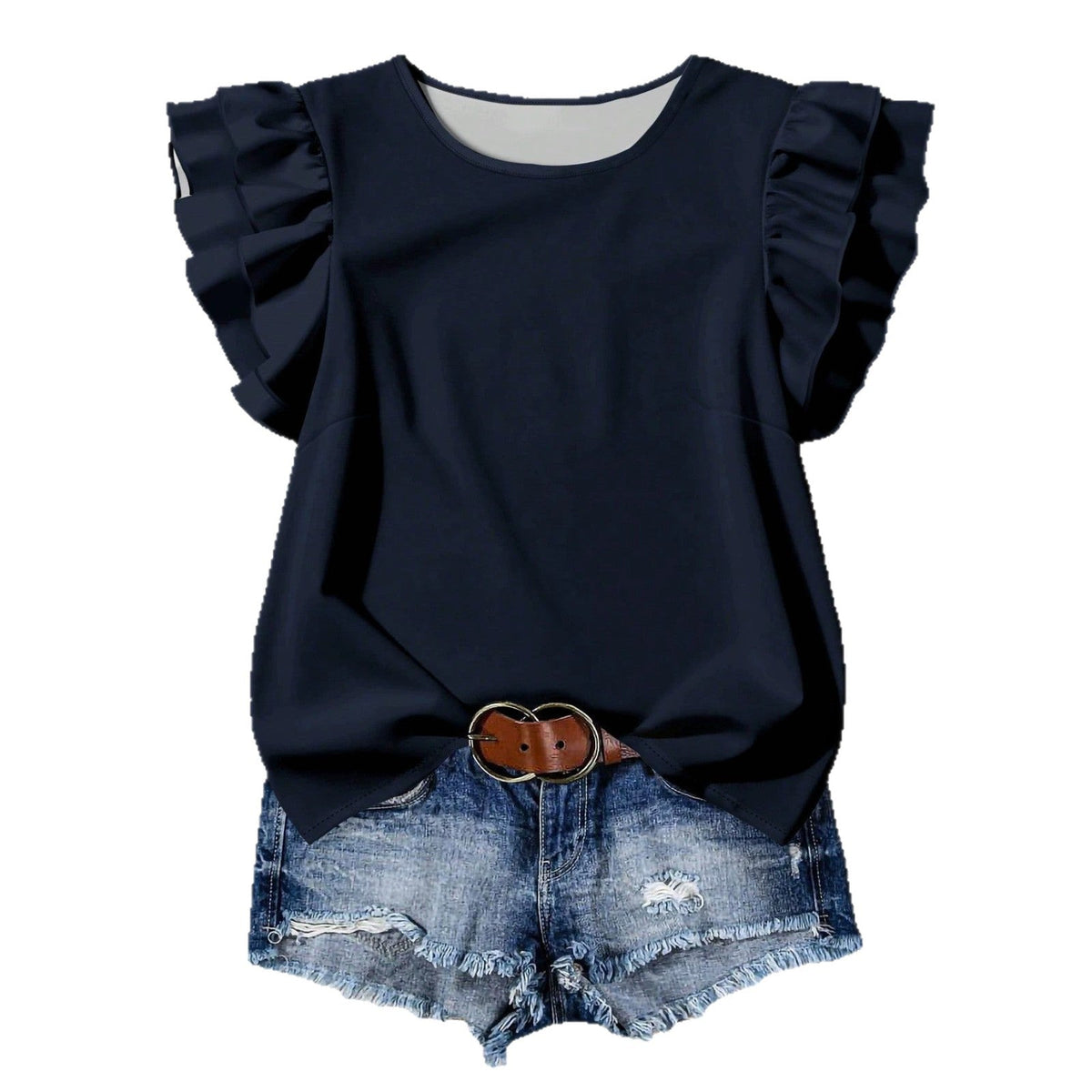Elegant Women's Blouse with Ruffle Details