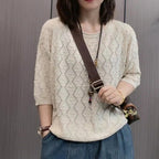 Women's Fine Knit Textured Sweater