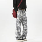 Women's Camouflage Cargo Pants with High Pockets