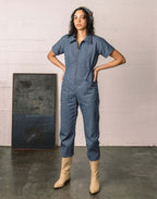 Women's Casual Jumpsuit with Pockets and Zipper