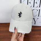 Men's Distressed Denim Adjustable Baseball Cap