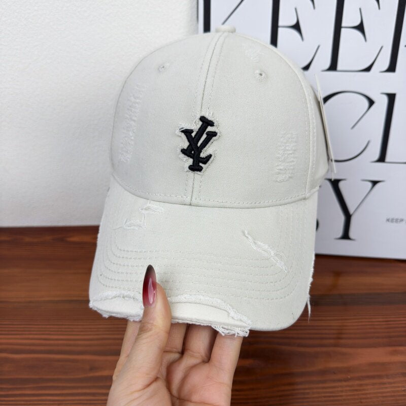 Men's Distressed Denim Adjustable Baseball Cap