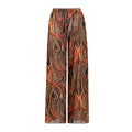 Women's High-Waisted Palazzo Trousers with Pattern