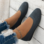 Women's Breathable Ballet Flats with Comfortable Footbed and Elastic Upper
