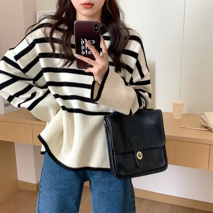 Women's Cozy Striped Knit Sweater