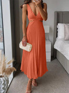 Women's Elegant Pleated Evening Dress