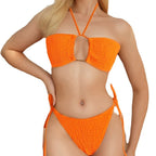 Women's Bandeau Bikini with Ruffle Design