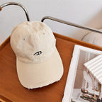 Men's Distressed Cotton Baseball Cap