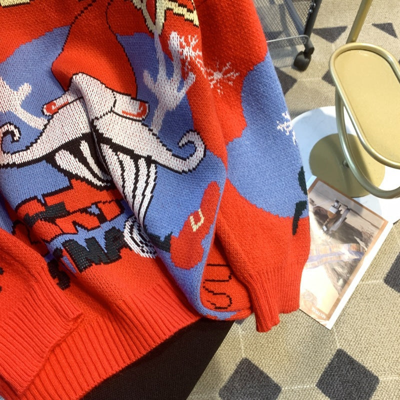 Women's Festive Holiday Sweater with Crew Neck