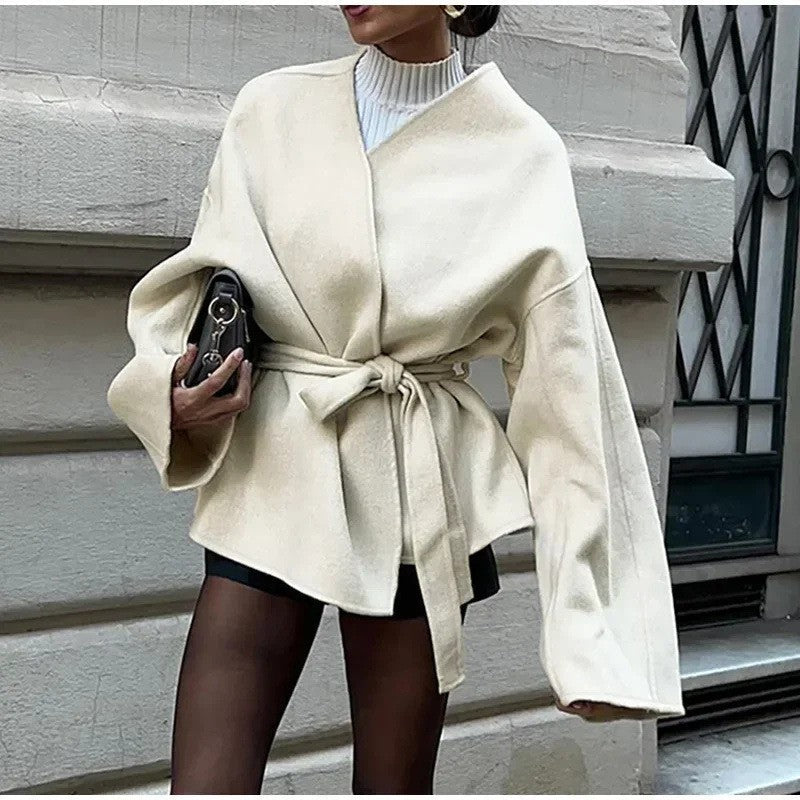 Women's Fashionable Oversized Wrap Coat