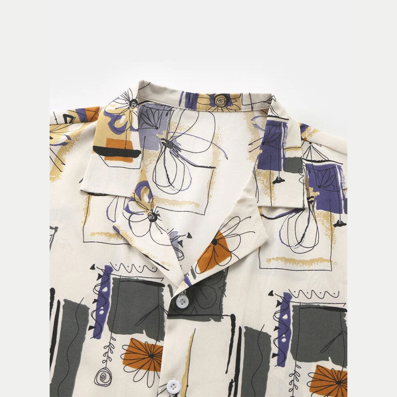 Women's Fashionable Short-Sleeve Set with Floral Pattern