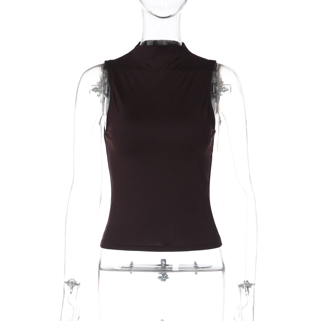 Women's Sleeveless Turtleneck Top
