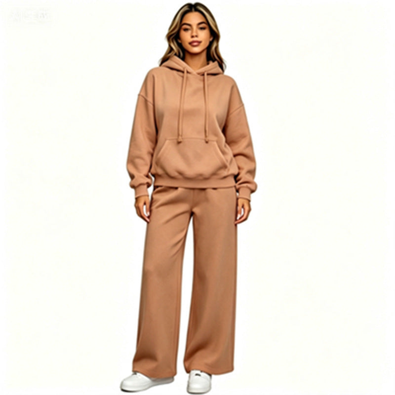 Women's Comfortable Oversized Hoodie and Wide Jogging Pants Set