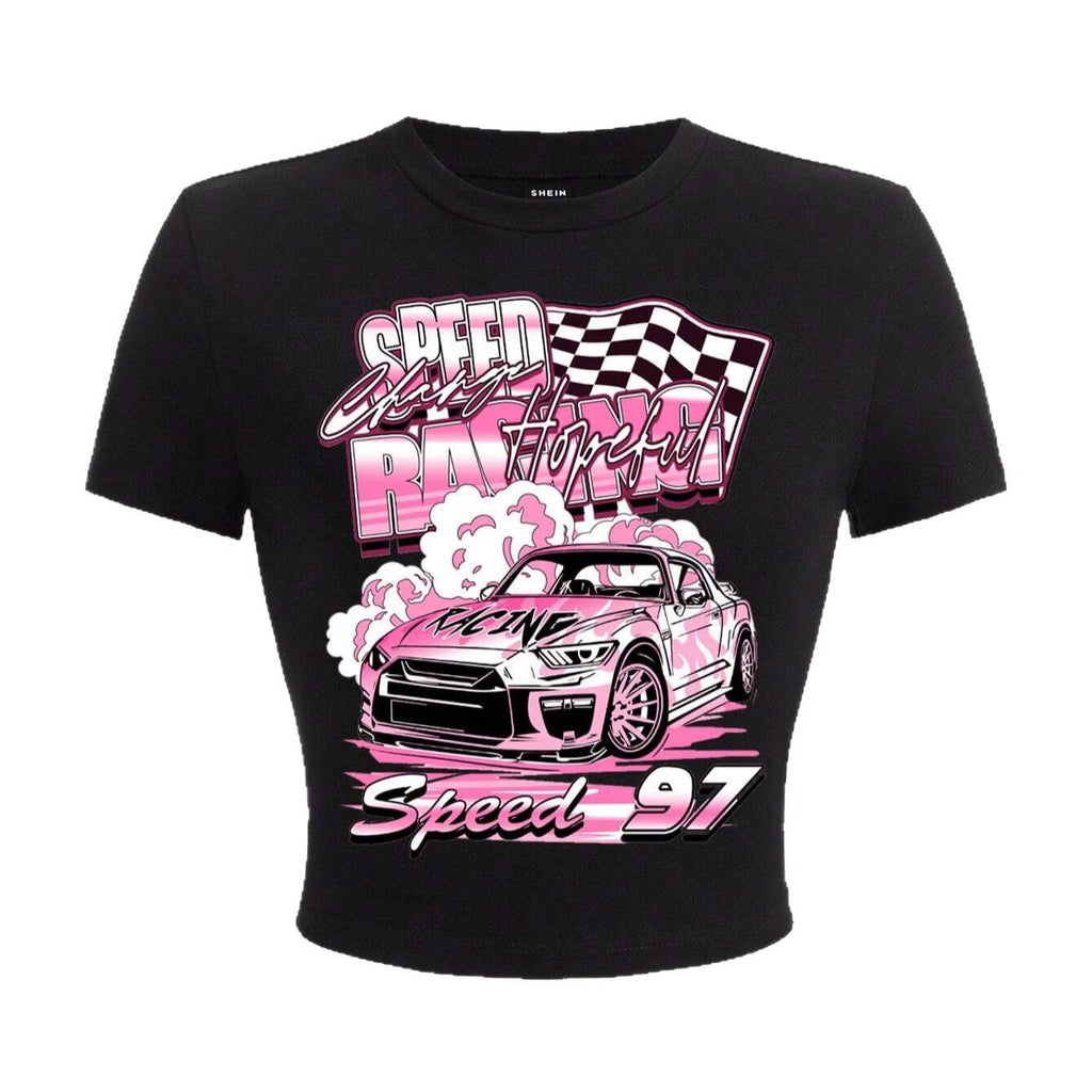 Women's Crop T-Shirt with Creative Statement Design