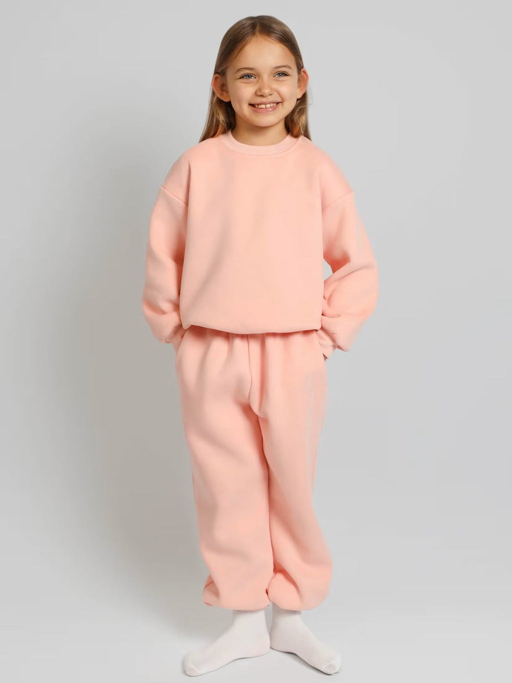 Casual Sweat Set with Voluminous Top and Comfortable Joggers