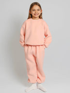 Casual Sweat Set with Voluminous Top and Comfortable Joggers