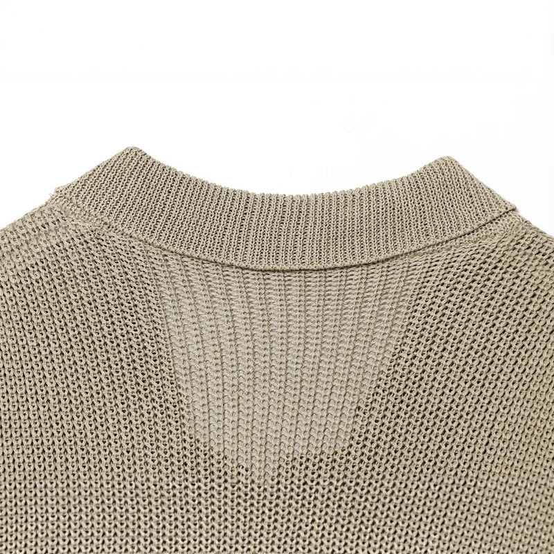 Women's Knit Cardigan with Elegant Buttons and Textured Finish