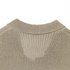 Women's Knit Cardigan with Elegant Buttons and Textured Finish