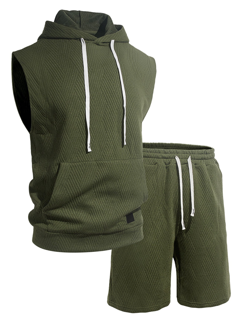 Men's Sleeveless Hoodie Lounge Set