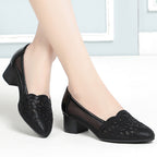 Women's Floral Ballet Flats with Mesh