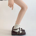 Women's Ballet Flats with Decorative Strap Design