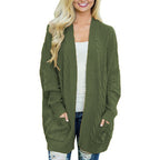 Women's Chunky Knit Cardigan with Deep Pockets