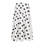 Women's Maxi Skirt with Bold Polka Dot Pattern and Voluminous Cut
