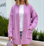 Women's Chunky Knit Cardigan with Pockets
