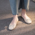 Women's Ballet Flats with Decorative Bow Accent and Non-Slip Sole