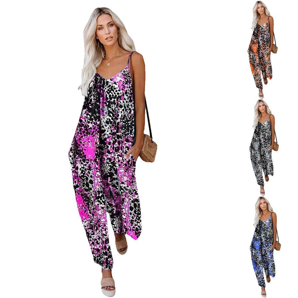 Women's Casual Leopard Print Jumpsuit