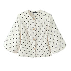 Elegant Women's Blouse with Puff Sleeves and Button Details