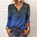 Women's Long-Sleeve Casual Shirt with Playful Pattern