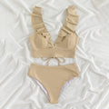 Women's Ruffled High-Leg Swimsuit