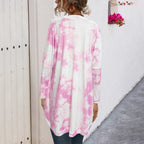Women's Long Cardigan in Fashionable Tie-Dye
