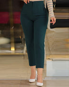Women's High-Waisted Slimming Trousers