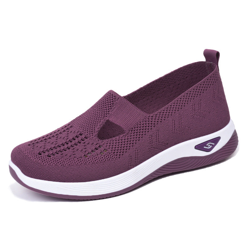 Women's Breathable Slip-On Sneakers with Elastic Design