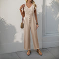Elegant Button-Detail Jumpsuit