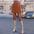 Women's Asymmetrical Mini Skirt with Decorative Bow