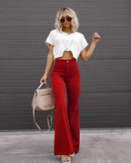Women's High-Waisted Flared Jeans