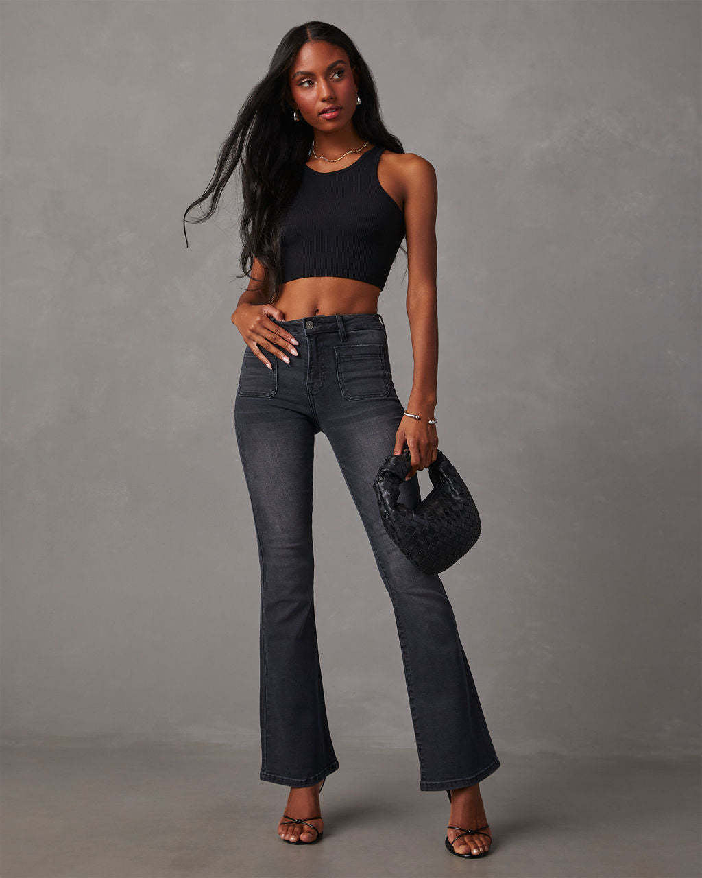 Women's High-Waisted Flared Jeans