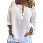 Blouse with Button Placket and Intuitive Cut