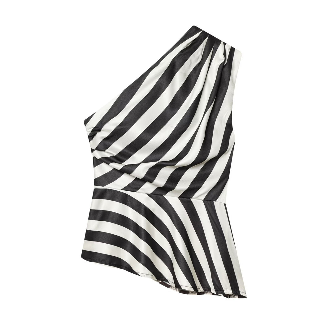 Women's Asymmetrical Top with Ruching