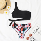 Women's Asymmetrical Bikini with Adjustable Tie