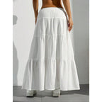 Women's Tiered Maxi Skirt with Elastic Waistband