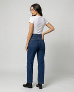Blue Vintage Denim High Waist Straight Leg Jeans