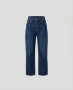 Blue Vintage Denim High Waist Straight Leg Jeans